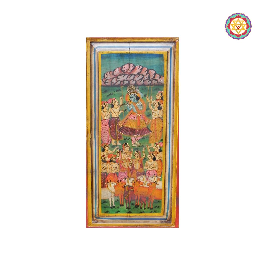 Pichwai style & Decorative Wooden Window Panel -table top /wall mountable