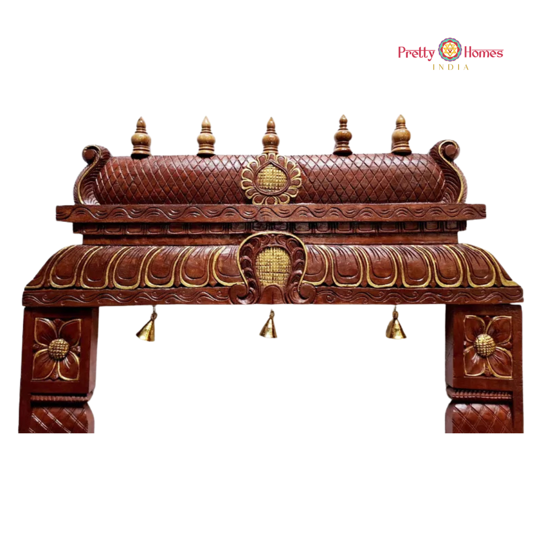 Handcarved Chettinad-Style Temple style Side Pillars