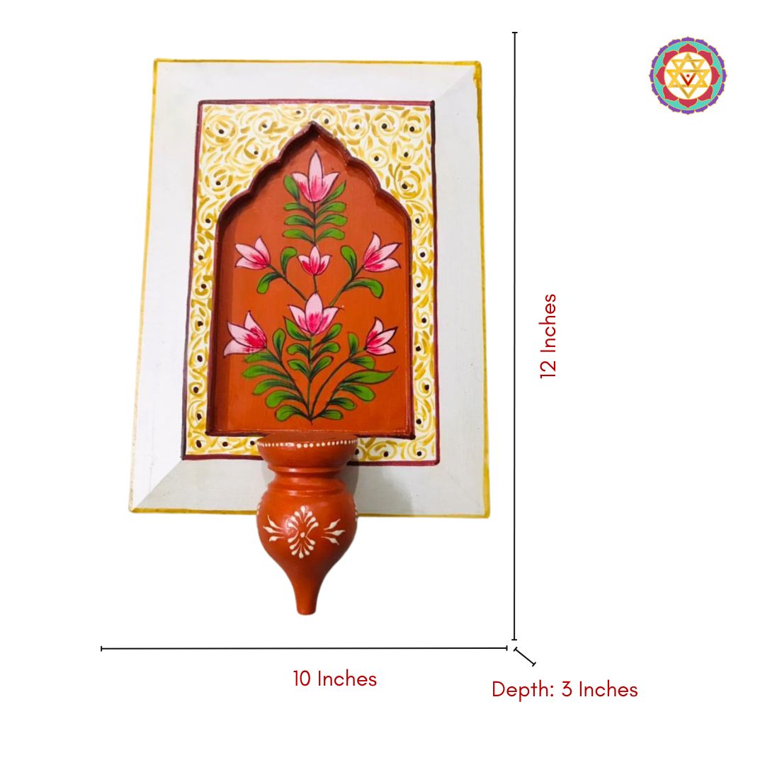 Yellow frame showing full dimensions and handcrafted detailing
