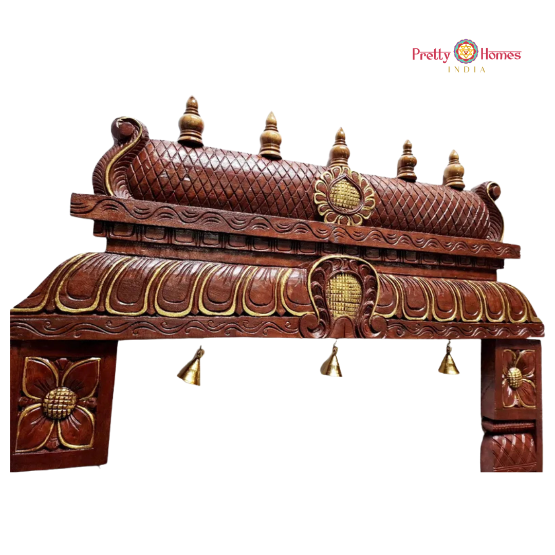 Handcarved Chettinad-Style Temple style Side Pillars