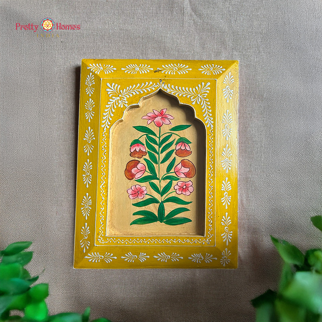 hand painted wooden frame textured surface detailing