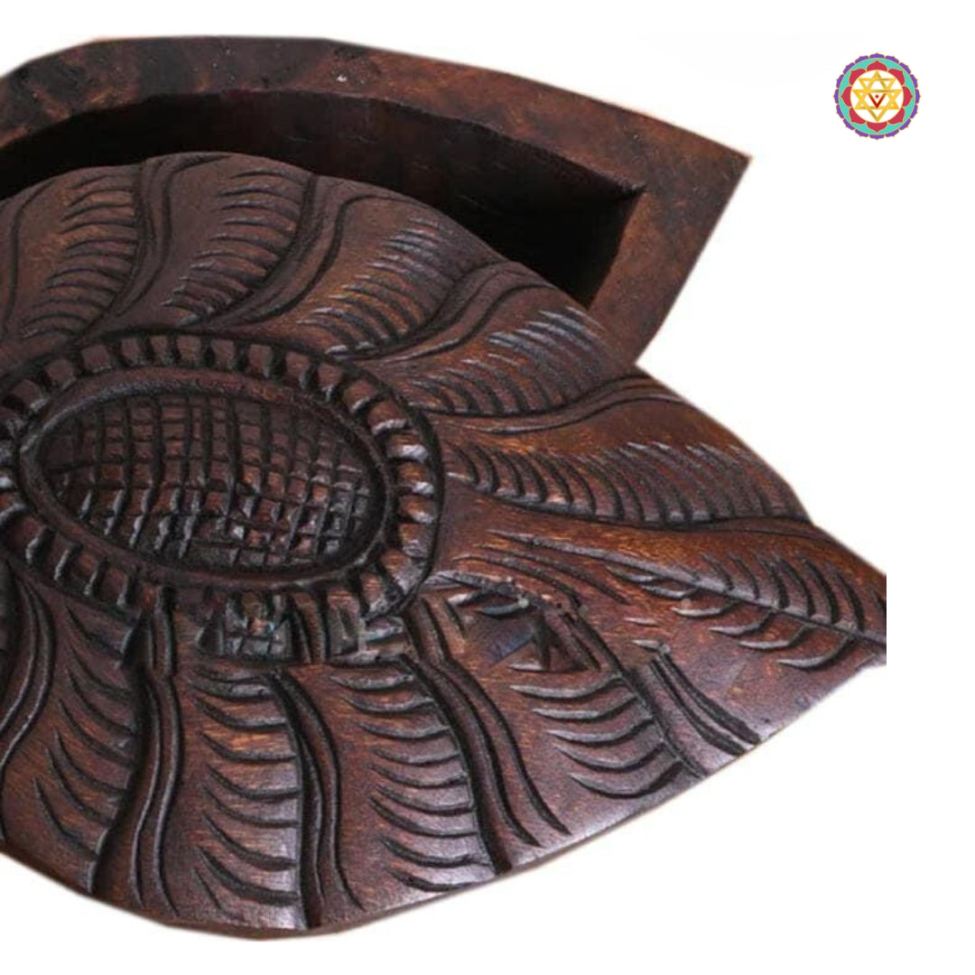 Artisan-made multicolour peacock design box with traditional finish