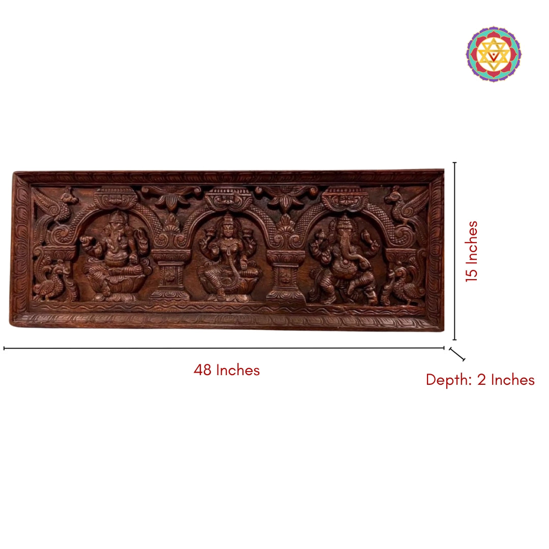 Handcrafted spiritual wall décor in wooden polish finish