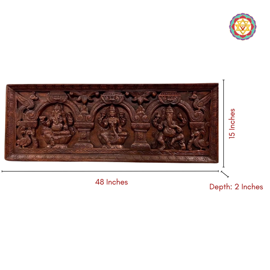 Exotic Panel with Ganesha’s and Goddess Laxmi in the centre.