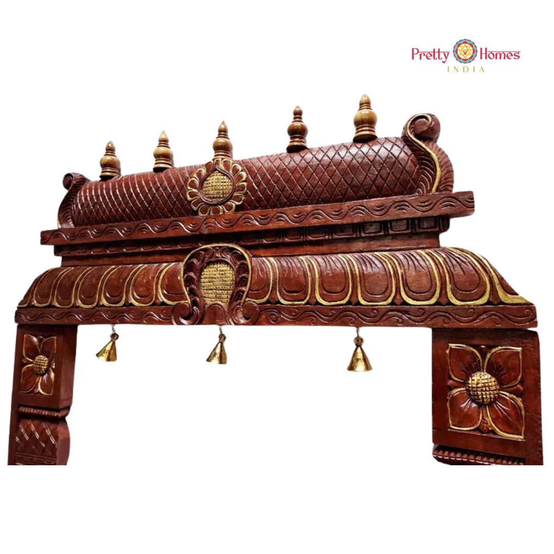 Handcarved Chettinad-Style Temple style Side Pillars