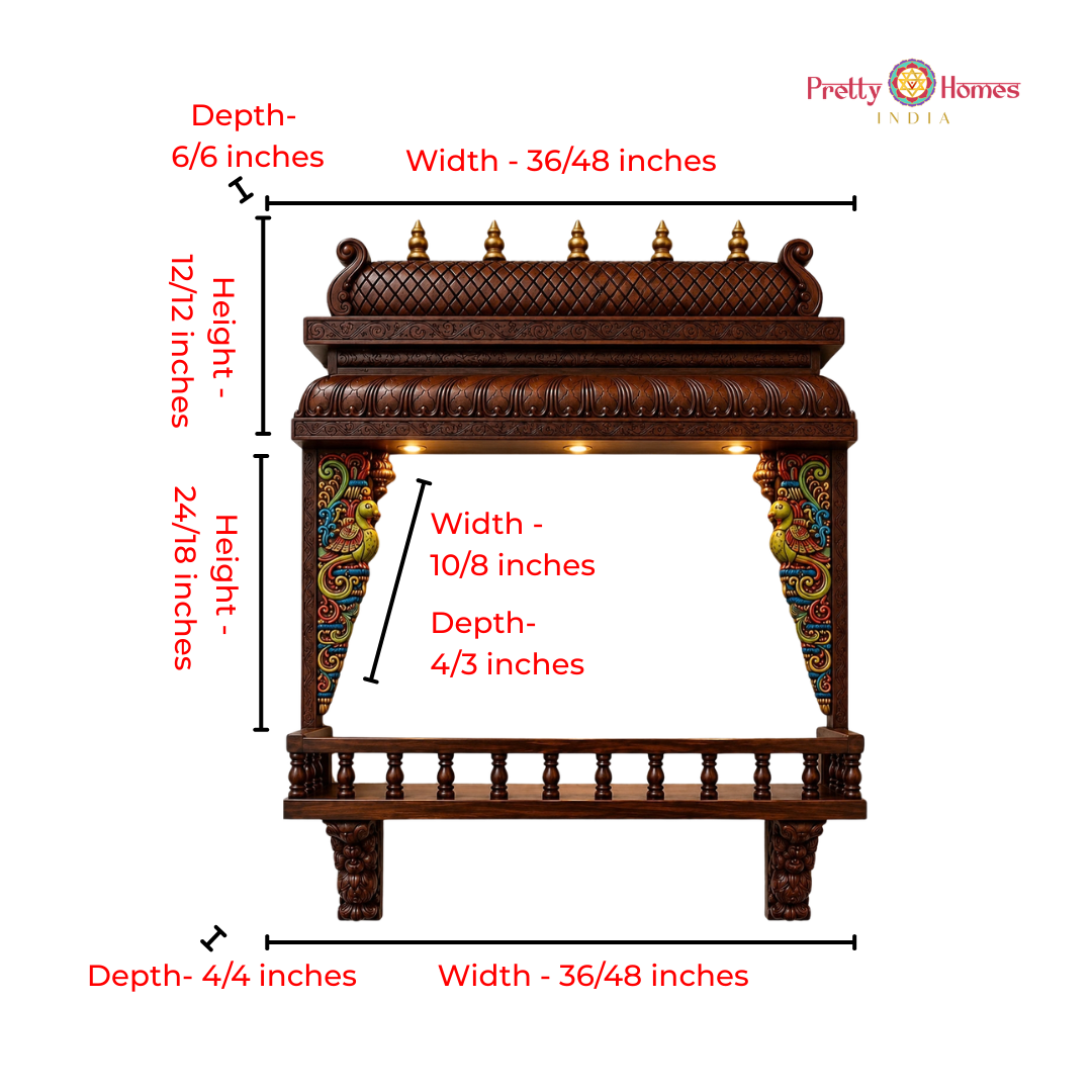 Intricately Carved Chettinad Style Temple Gopuram Set – Pretty Homes India