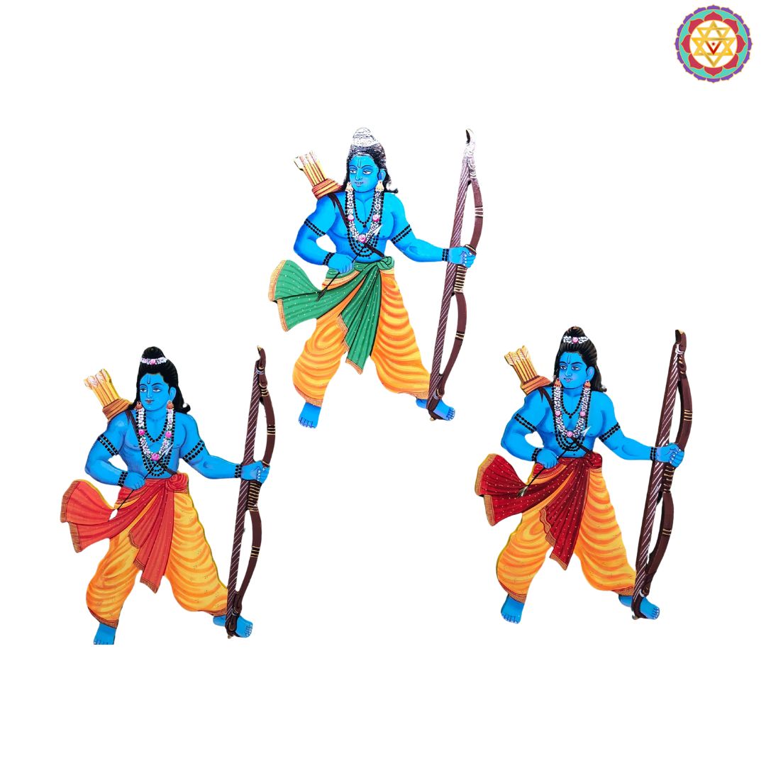 ram ji mdf cutout devotional wall art lord ram standing pose