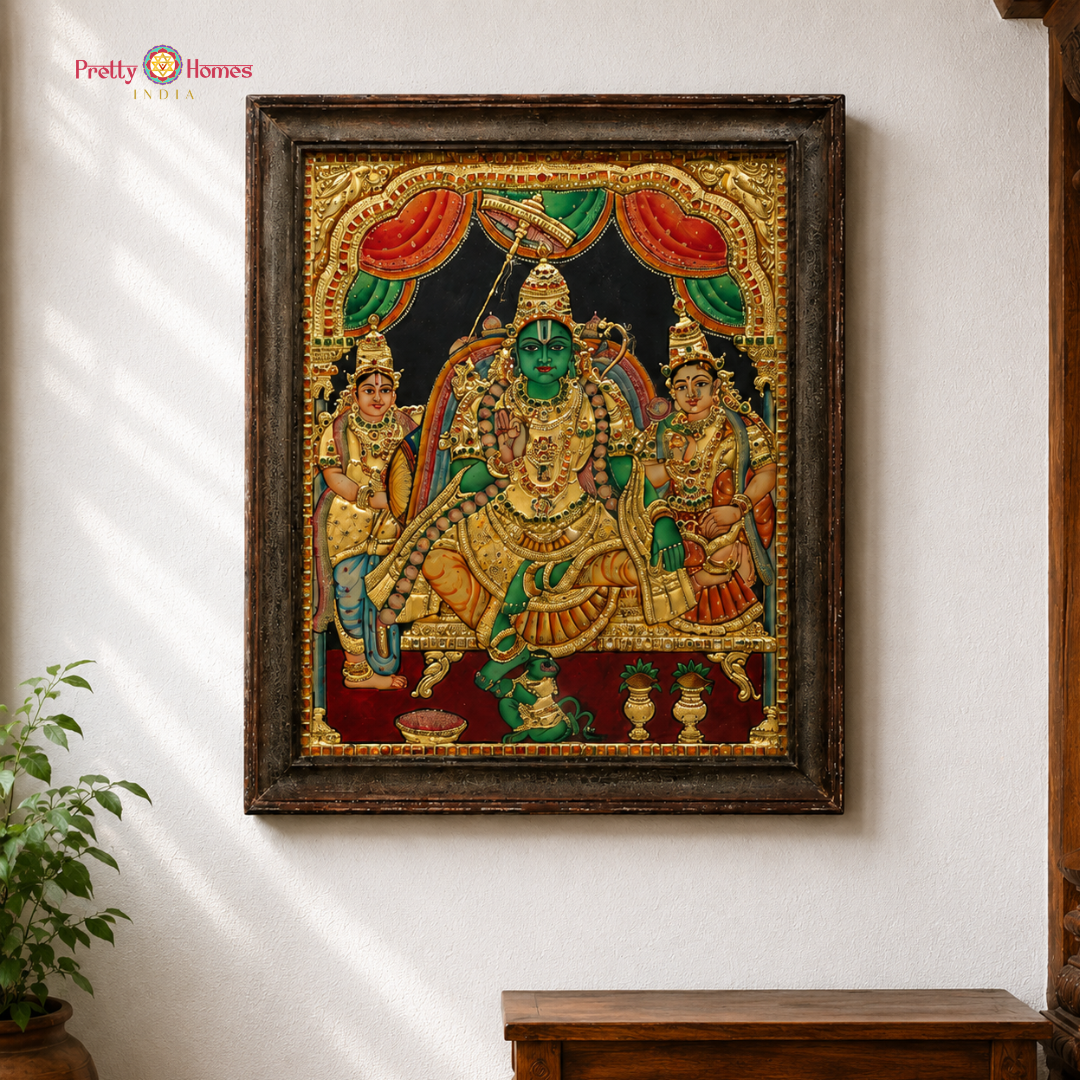 Vintage Finish Chettinad style Ram Darbar Tanjore