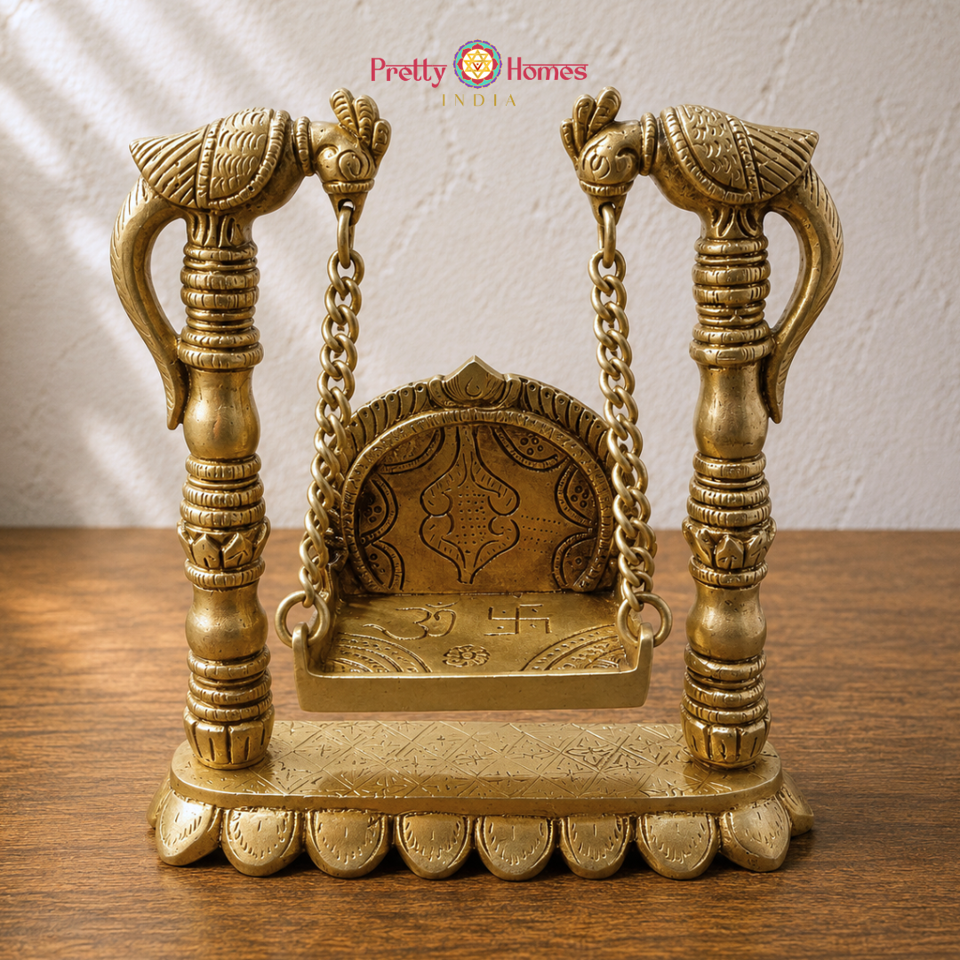 Brass Parrot Design Jhula
