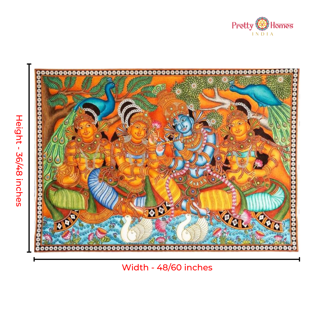 Kerala Mural Krishna & Radha