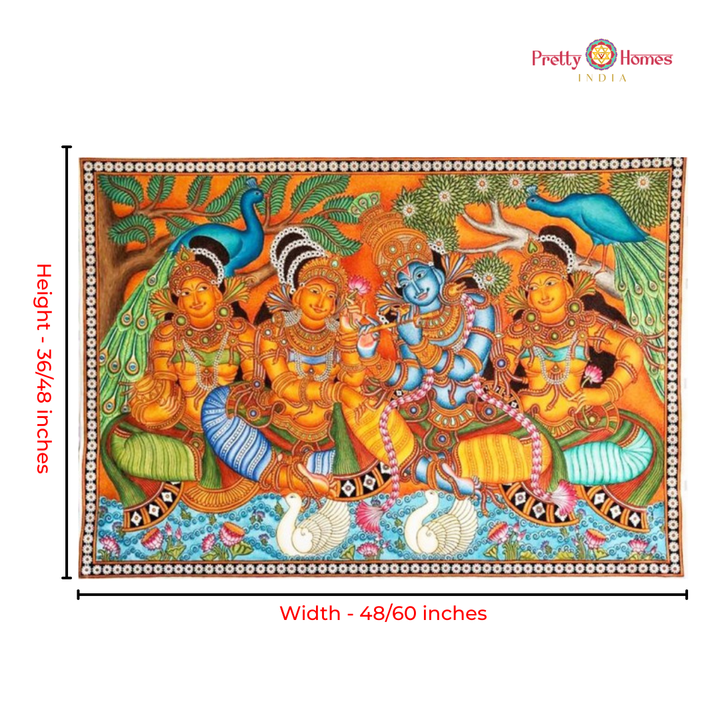 Kerala Mural Krishna & Radha
