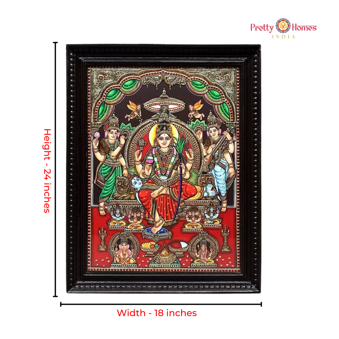 Goddess Tripura Sundari / Rajarajeshwari / Lalitha Tanjore