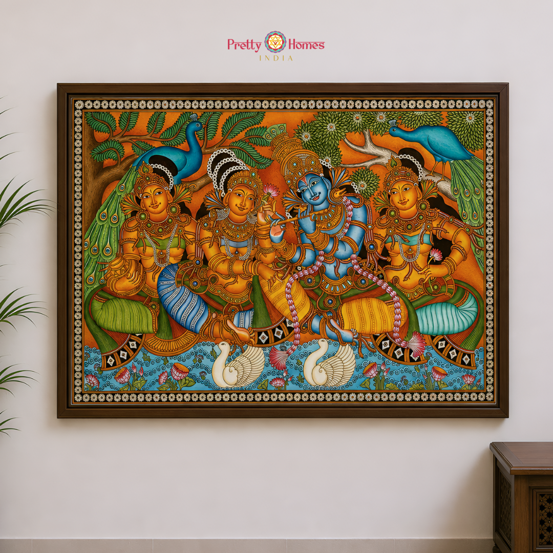 Kerala Mural Krishna & Radha