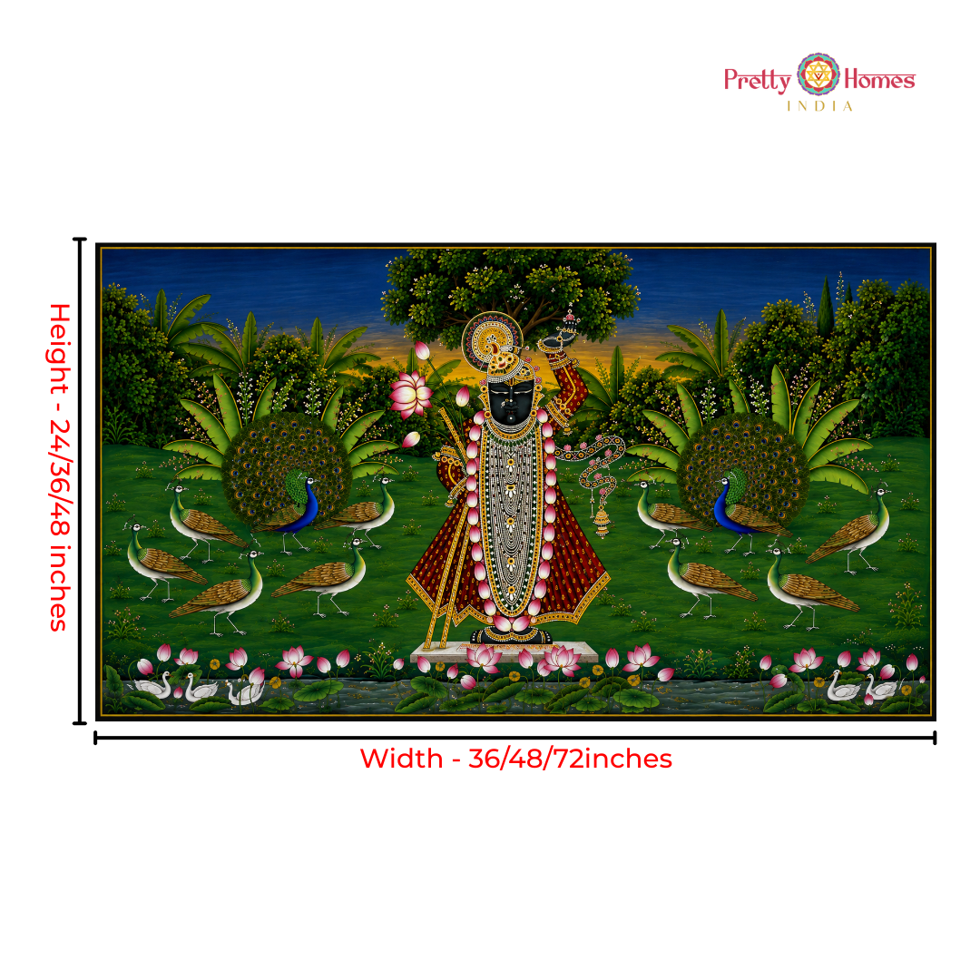 Horizontal Shrinathji Darshan Pichwai