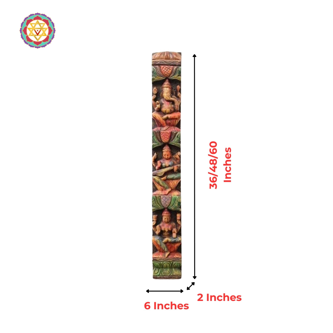 traditional lakshmi carved frame for pooja room or living room decor