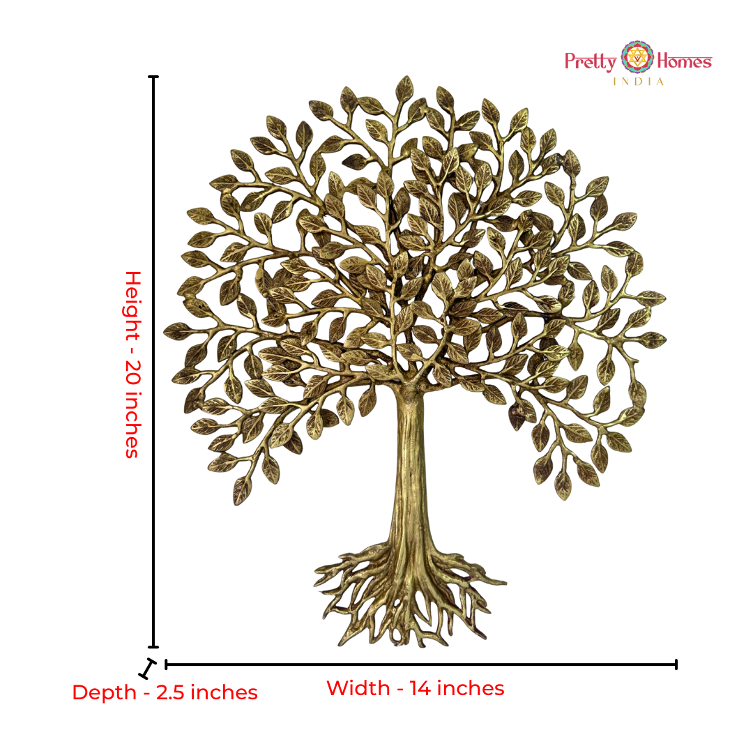 Brass Wall-Mountable Tree of Life