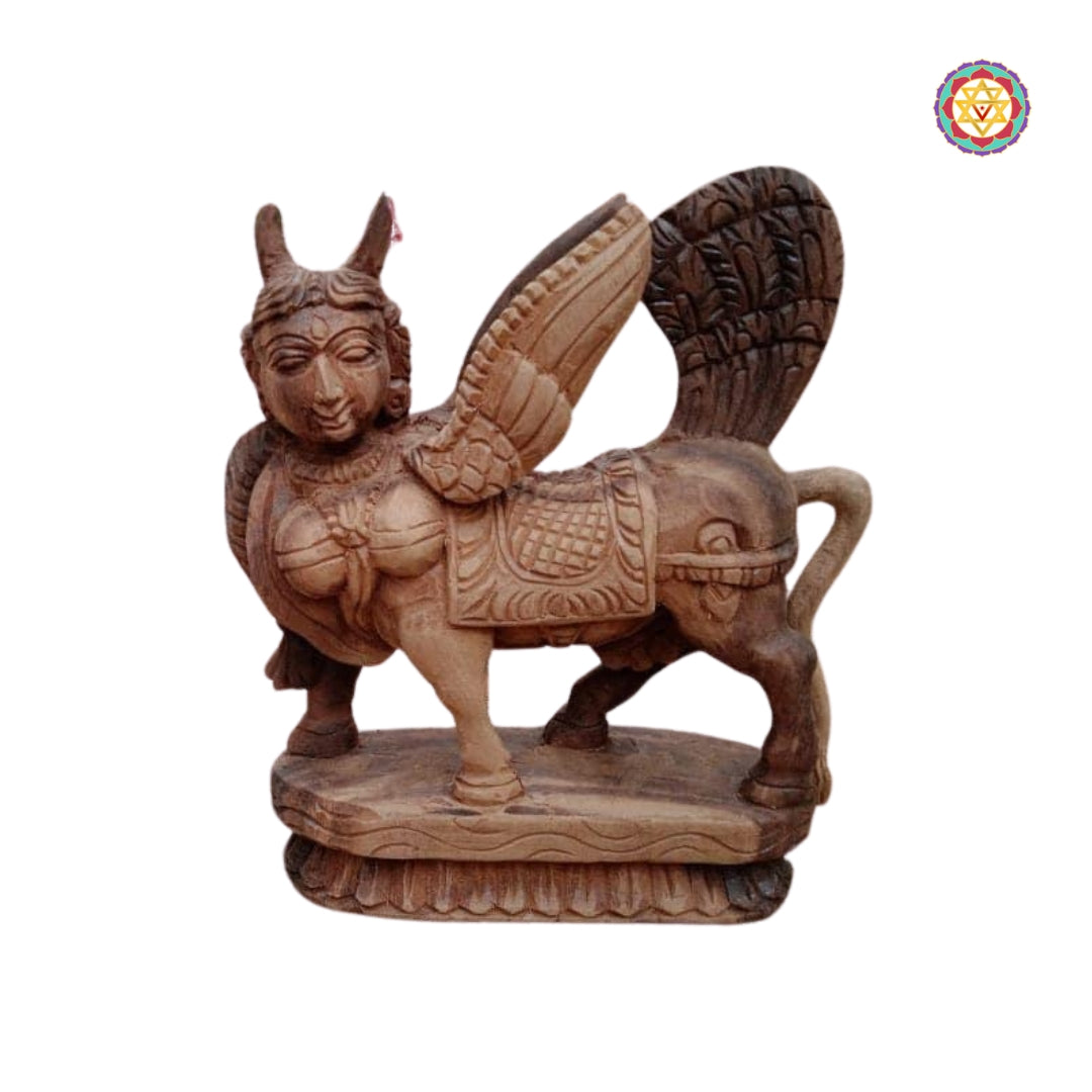 Vintage style ,Woodcarved Kamdhenu/Kamadhenu sculpture