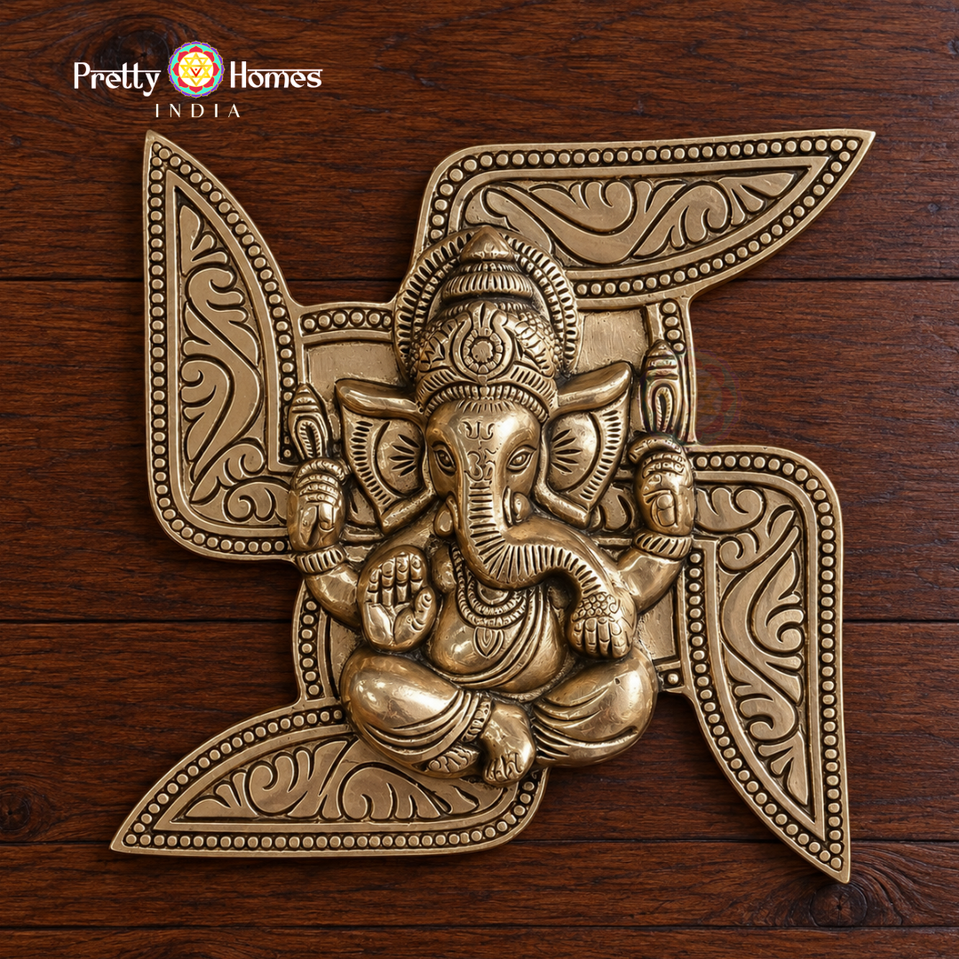 Brass Swastik Ganesha Wall Hanging