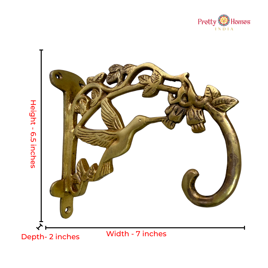 Brass  Bird Design Wall Bracket