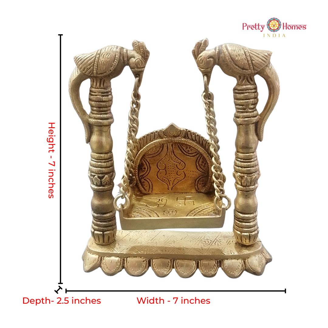 Brass Parrot Design Jhula