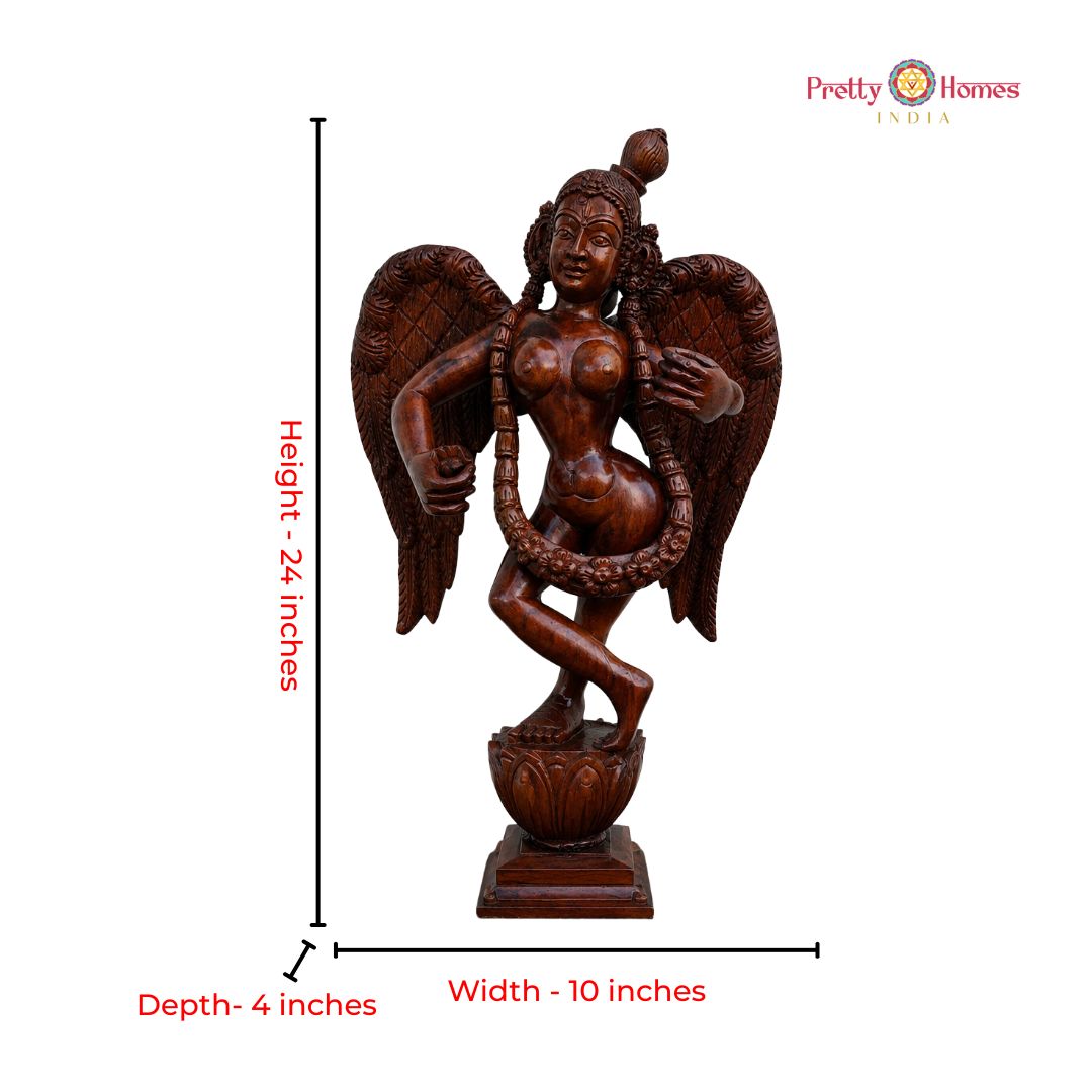 Handcarved Indian Gandharva Angel Table