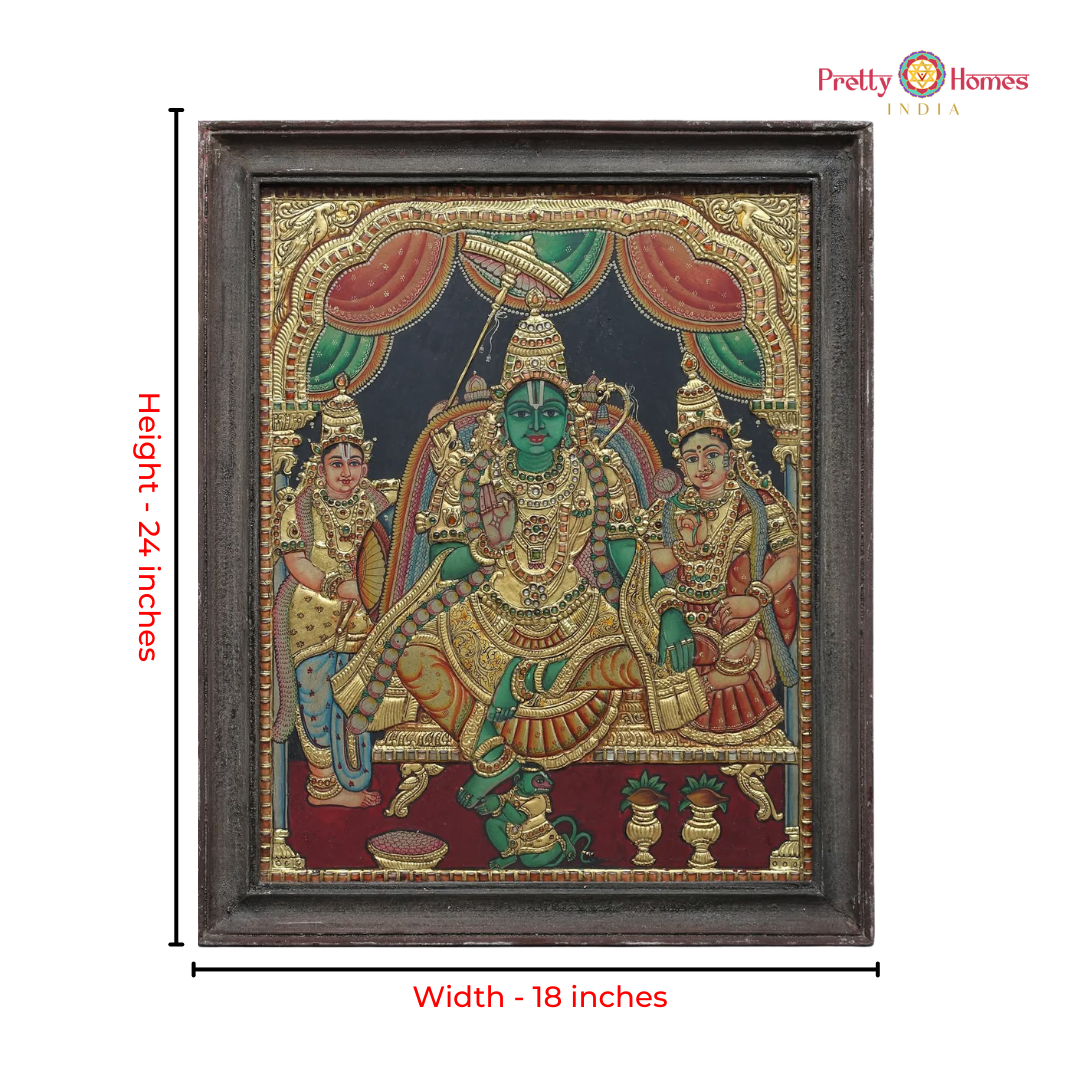 Vintage Finish Chettinad style Ram Darbar Tanjore