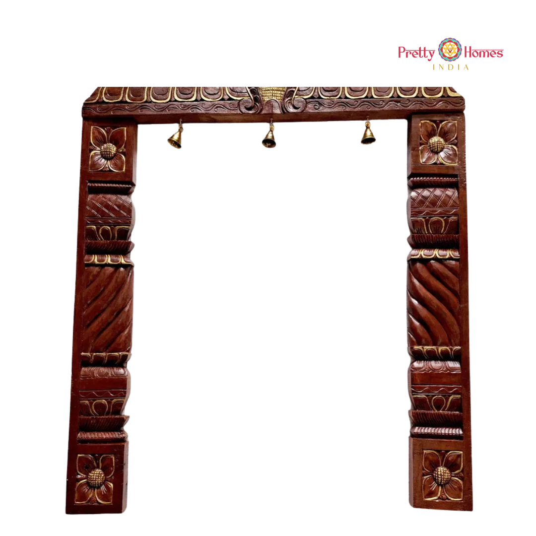 Handcarved Chettinad-Style Temple style Side Pillars