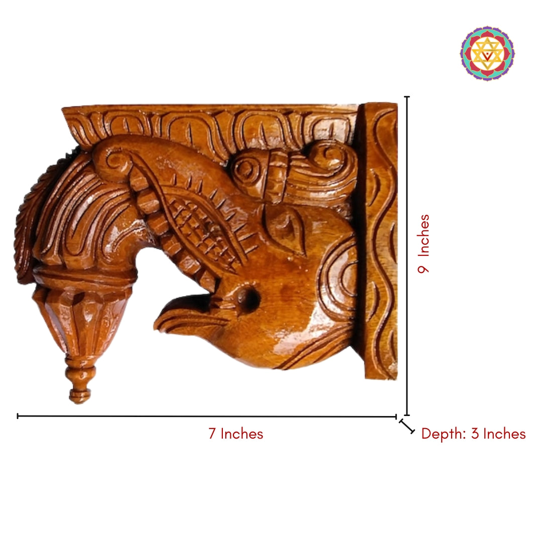 Traditional design woodcarved Yali Bodhil style brackets/ corbels (Pair)