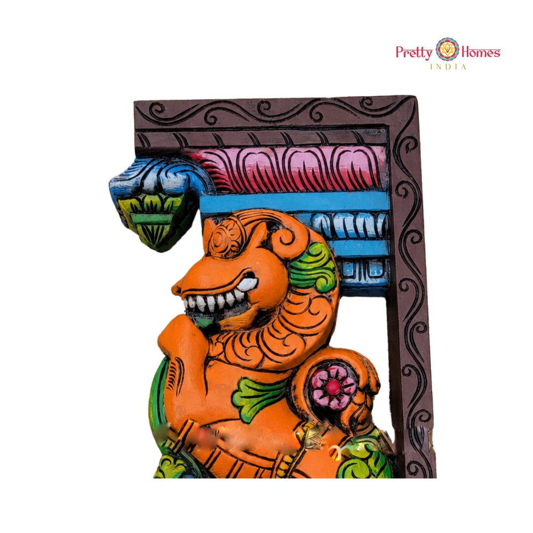 18-Inch Multicolour Yali with Elephant