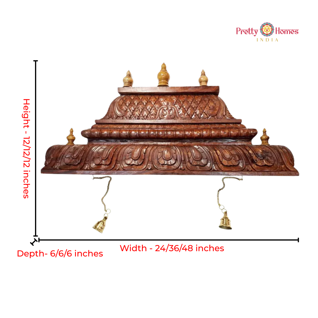 Woodcarved Majestic 3D Temple Gopuram