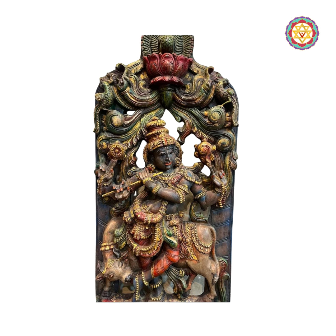 front view of Krishna Leelas panel