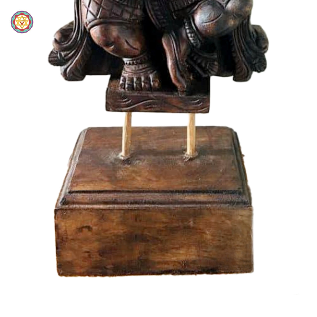 Hand Carved Dancing Ganesha on stand ,table top