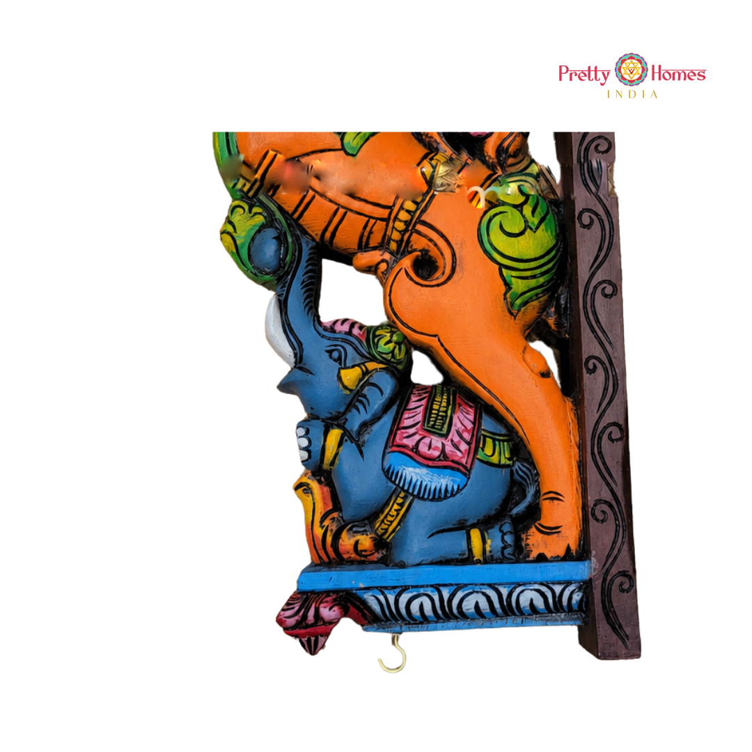 18-Inch Multicolour Yali with Elephant