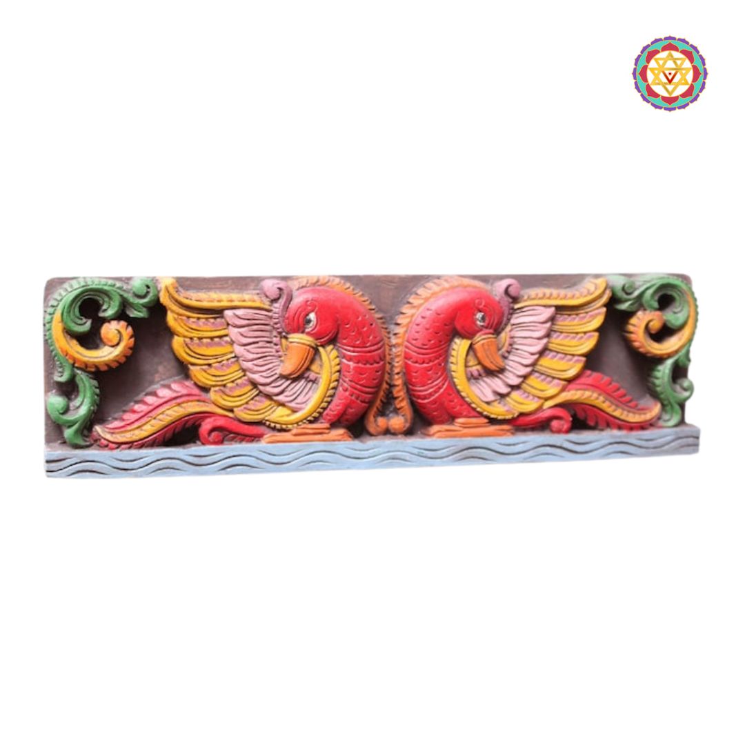 Intricately Handcarved Annams Horizontal Panel – Symbol of Grace & Divinity