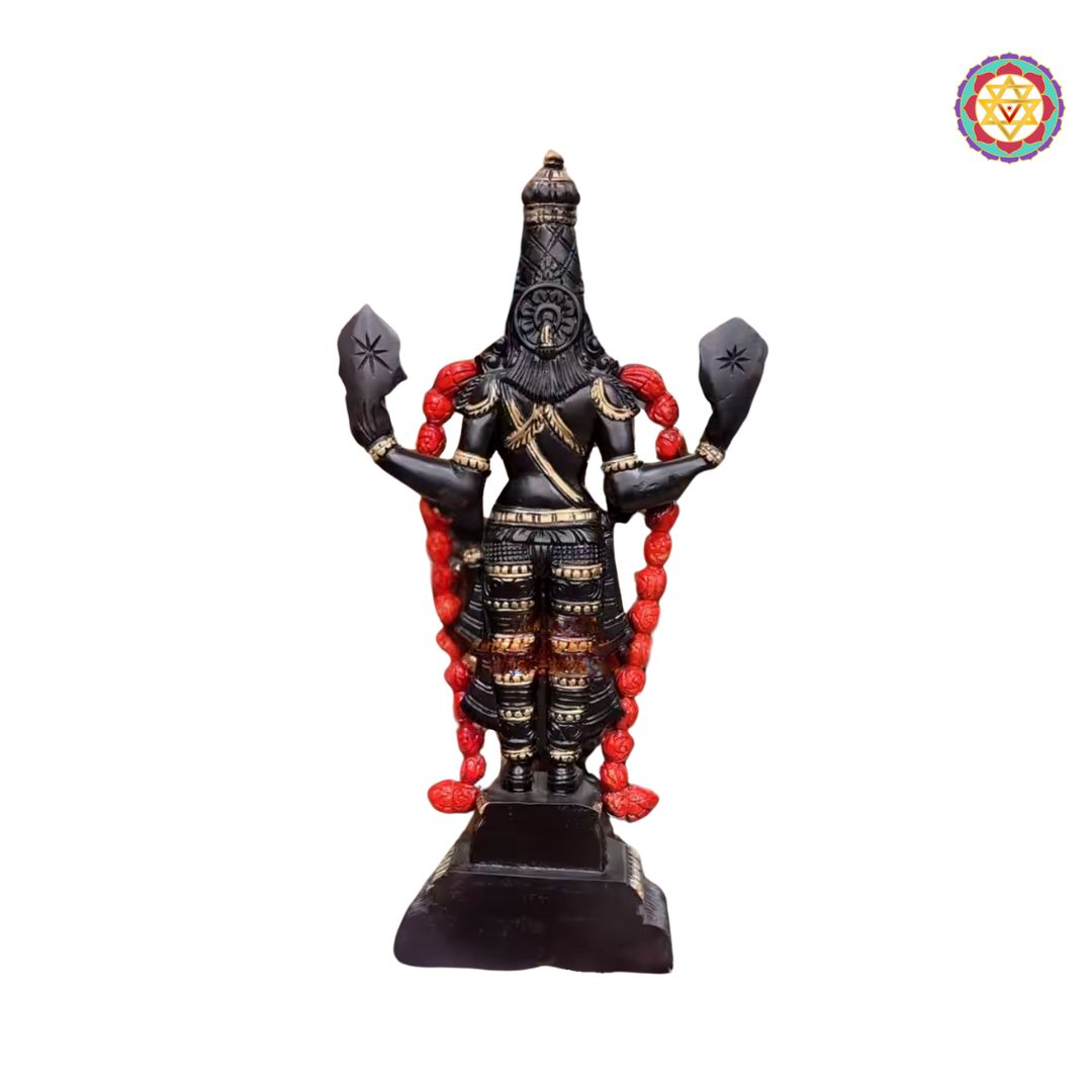 teakwood kalyan statue Balaji statue done in beautiful Multicolour.
