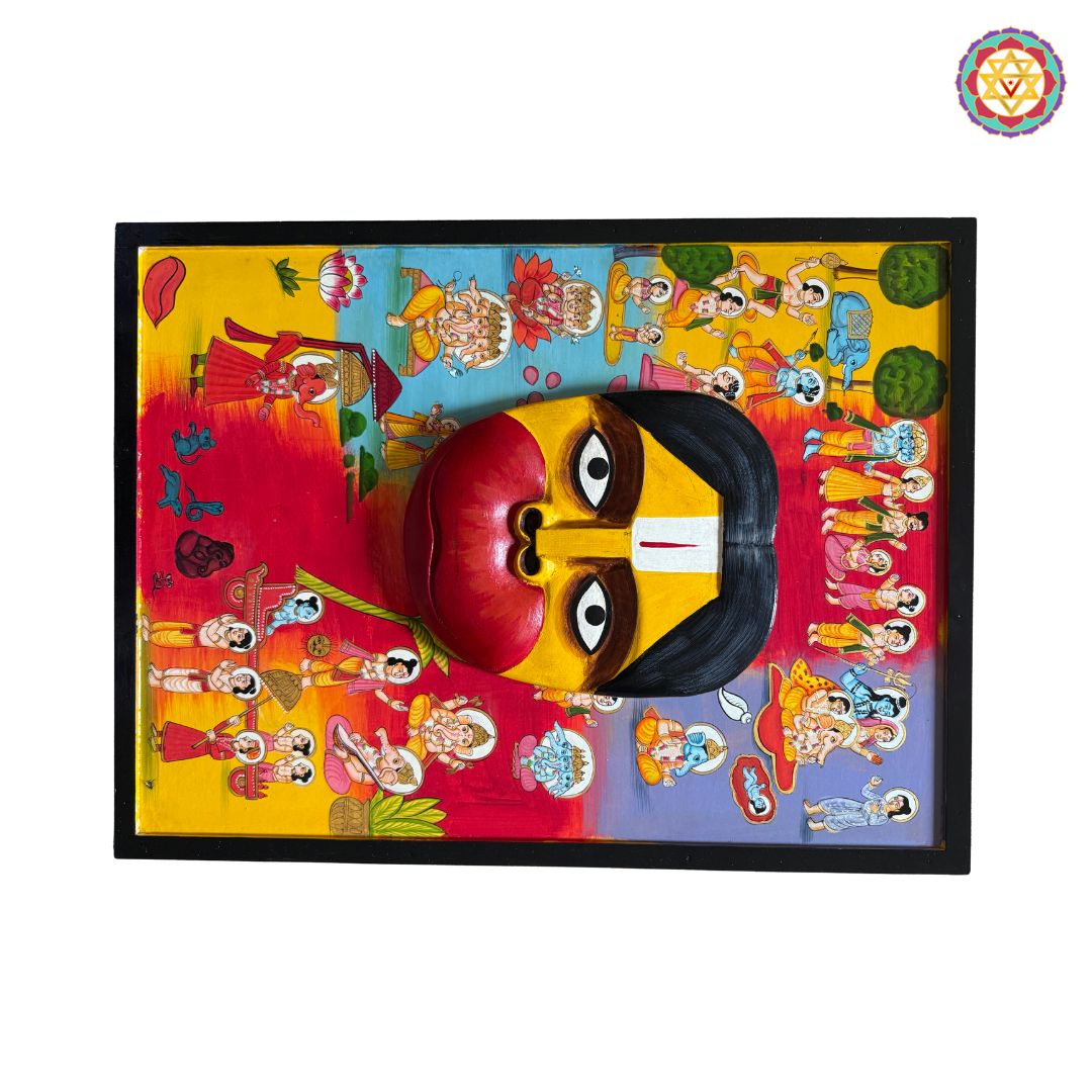 Hanumanji mythological carving with vintage finish and intricate details