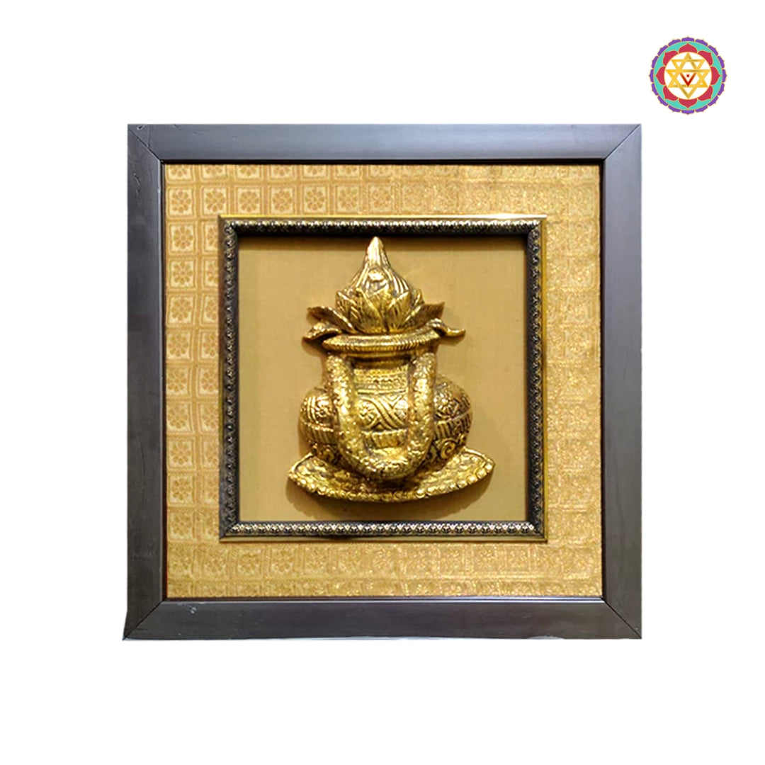 Divine Ashtalakshmi brass wall art depicting eight goddesses