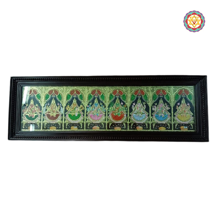 Handcrafted Tanjore Painting Goddess Ashtalakshmi Gold Foil