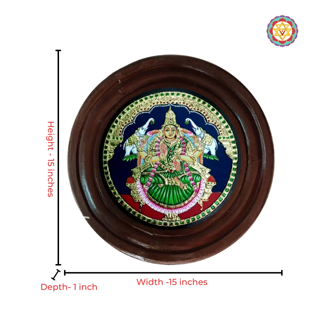 Handcrafted Tanjore Painting Goddess Gajalaxmi Gold Foil
