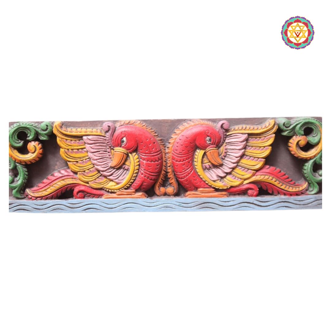 handcarved annams horizontal panel angled view with divine detailing
