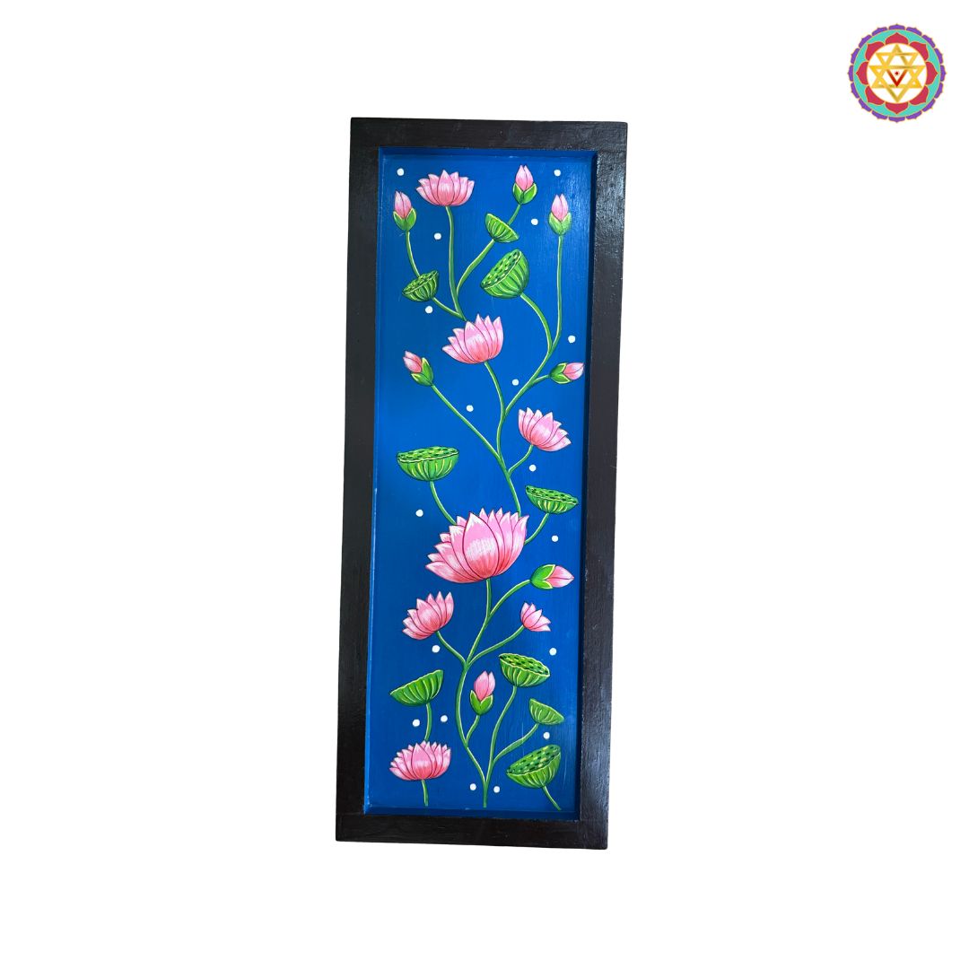 Vertical Trunk-Up Pichwai Wooden Frame – Handpainted & Ready to Hang