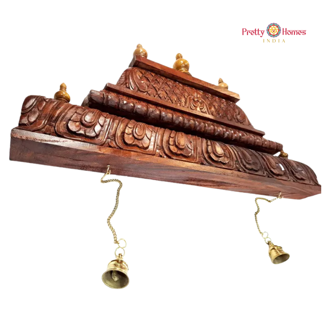 Woodcarved Majestic 3D Temple Gopuram