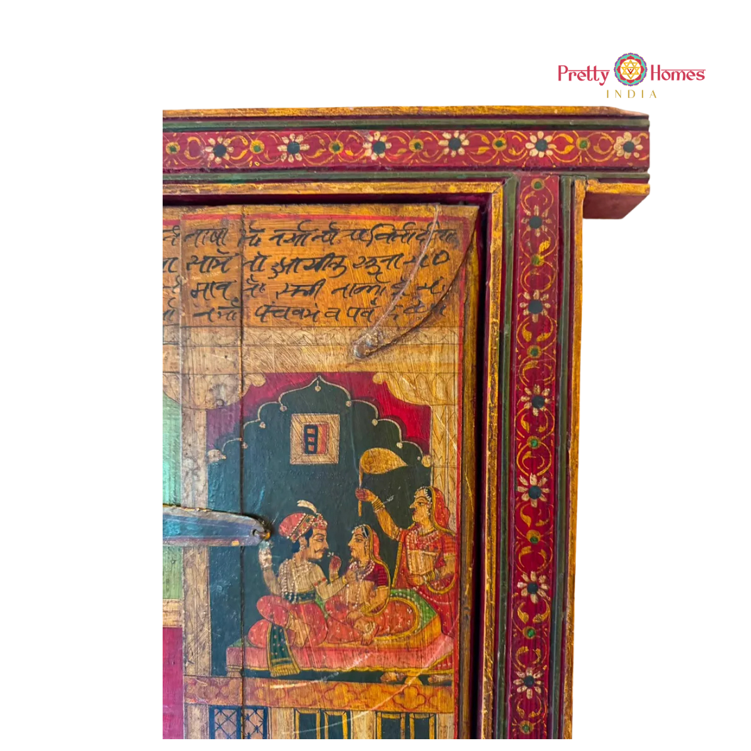 Hand-Painted Decorative Window – Indian Royal King