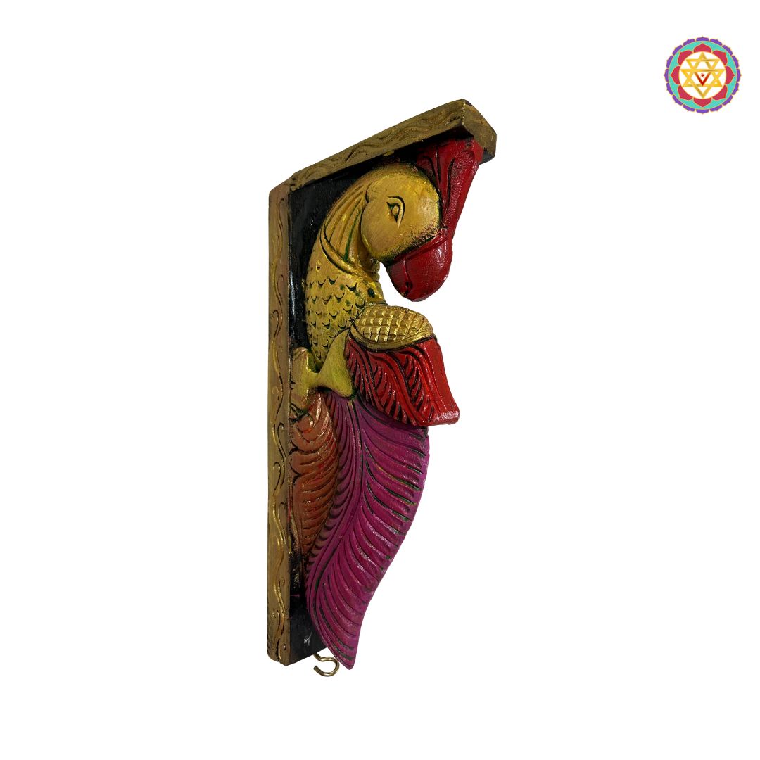 Traditional wooden parrot wall bracket dimensions