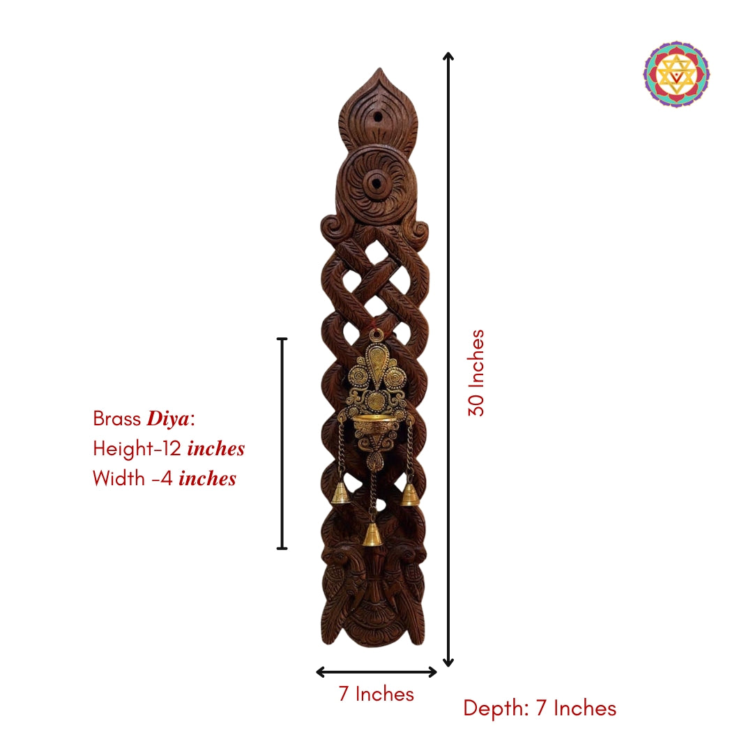 Artisan shot showcasing handcarved wall decor finish