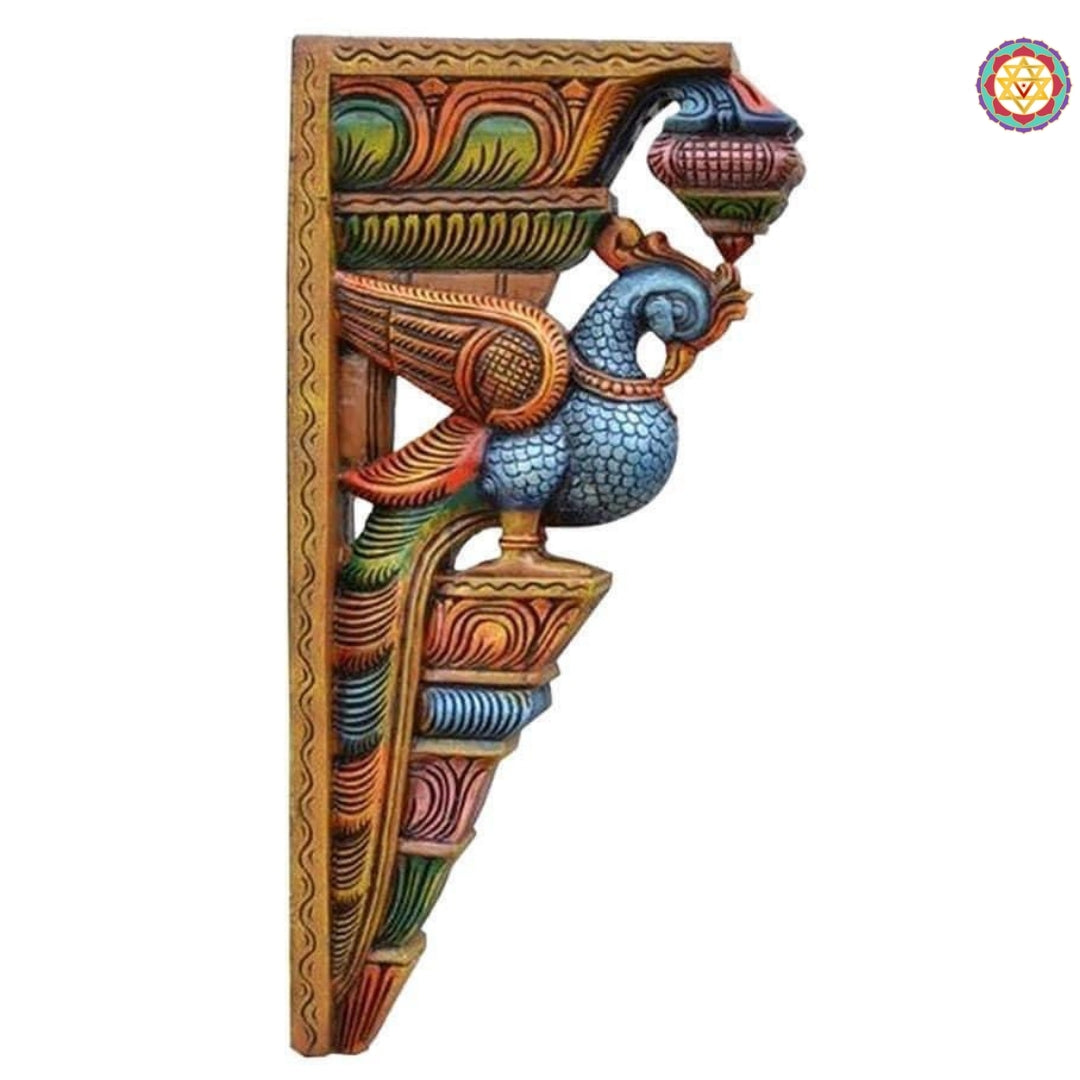 Woodcarved/ Handmade Set if Parrot wall brackets/hangings