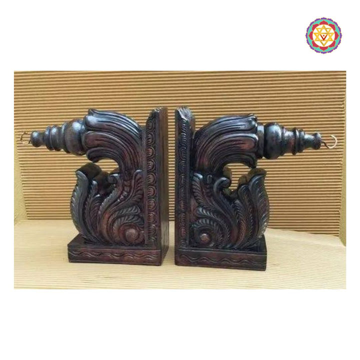 Woodcarved Traditional Style Bodhil brackets .Chettinad Style Wallhangings (Single)