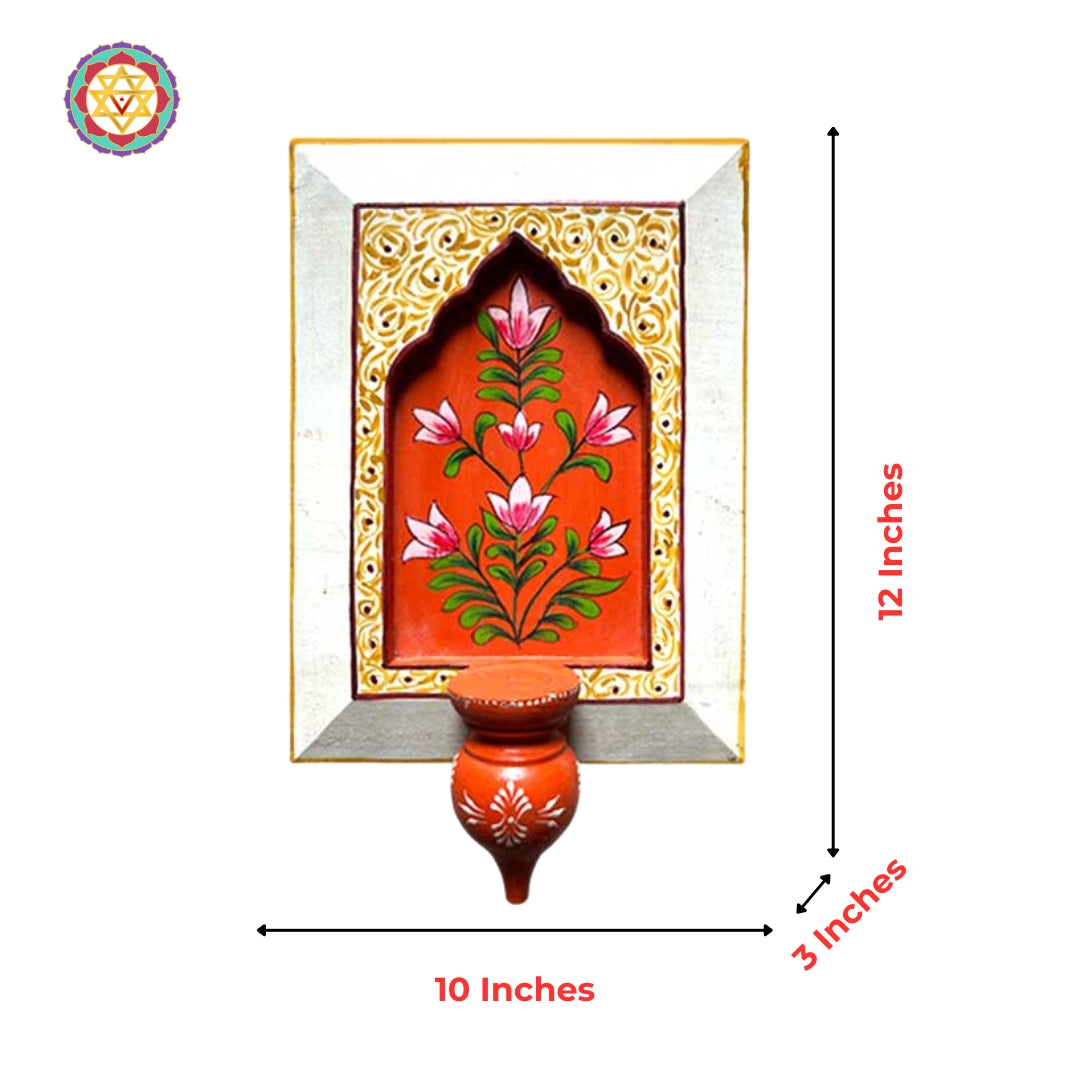 traditional ganesha wall frame made of solid mahogany wood