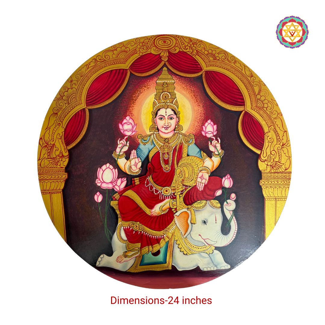 radha krishna round wall accent full artwork in soft tones