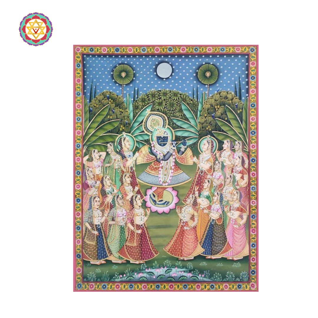 devotional ram darbar pichwai wall hanging art in traditional style